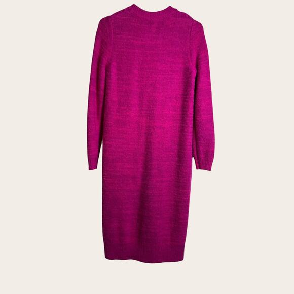 Pilcro for Anthropologie Classic Longline Cardigan in Bright Pink Women's Small - Picture 4 of 11